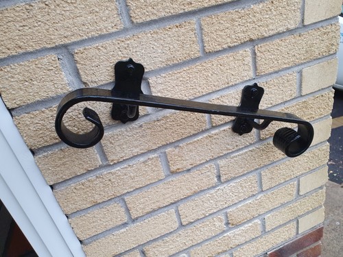 Wrought iron handrail grab - wrought,