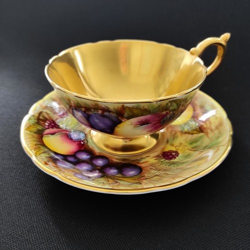 Aynsley orchard gold teacup - aynsley,
