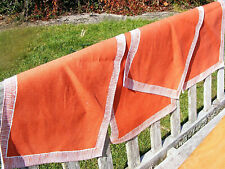 place mats, table/tray, linen, 'burnt orange' rustic look, vintage/new