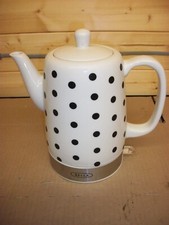 BELLA Electric Kettle and Tea Pot, Ceramic Water Heater with Detachable Swivel