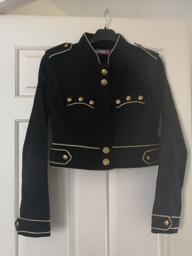 Black cropped navy - navy, /military