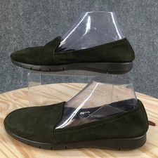 Aerosoles Shoes Womens 10 M Army Casual Slip On Loafer Flats Green Suede Leather