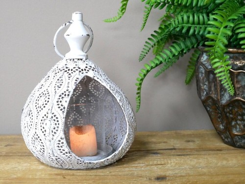 White metal antique - white, rustic