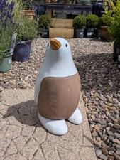 White Penguin Garden Ornament | 30 Cm H X 20 Cm L | Frost Resistant Ornaments