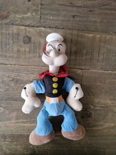 Popeye The Sailor Man Soft Toy Plush 11" with Rubber Face Vintage 1996 