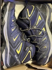 Womens Salomon X Ultra Mid GTX Goretex Blue Walking Hiking Boots - UK 6