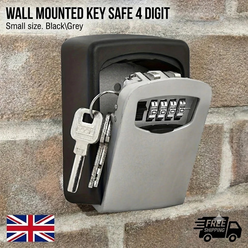 Wall mounted key safe digit - mounted, 4