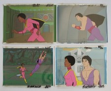 Space Sentinels Original Animation Cels & Background Art Job Lot Filmation 1977
