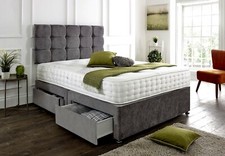 SUEDE MEMORY FOAM DIVAN BED