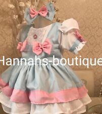 2/3yrs puffball frilly easter Spanish blue pink Baby girls dress Gender Reveal