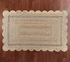 Rug Scallop Jute Carpet