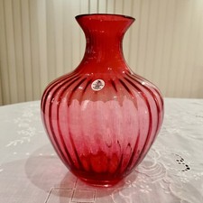 Fenton Cranberry Glass Vase