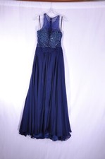 Prom Dress by Mascara Size 8 Navy Blue long