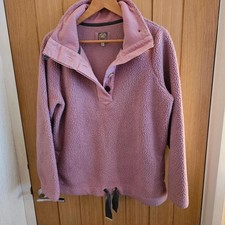 Joules Pink Borg Fleece Jumper