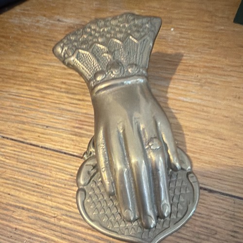 Hand shaped brass - hand-shaped,
