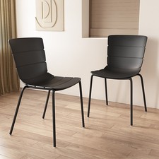 Pair of Modern Ribbed Dining