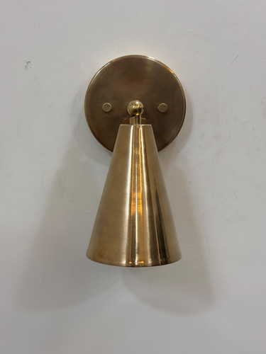 Light raw brass wall sconce - brass,