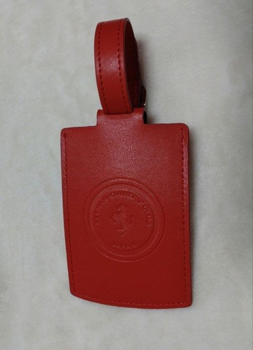 Ferrari red leather luggage - ferrari,
