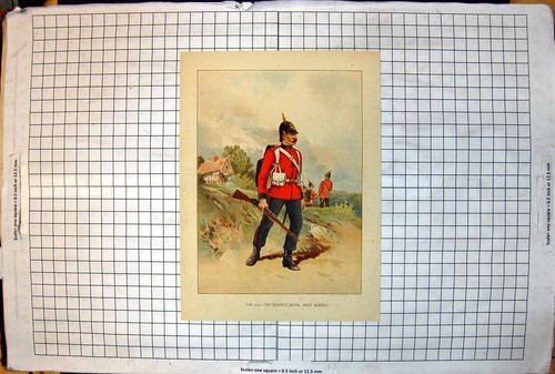 Antique old print royal west - print,