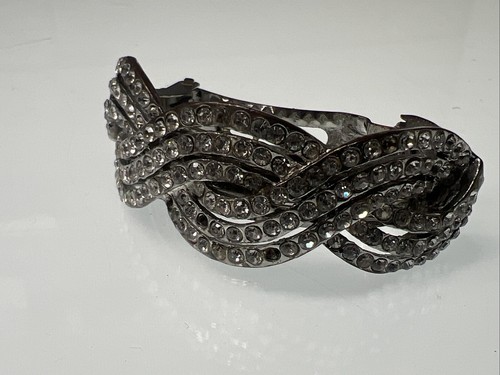 Vintage faux diamond hair clip - hair,