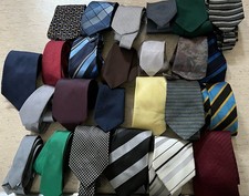 Mens Job lot of 25 bundle polyester ties faults many brands crafts material 1a