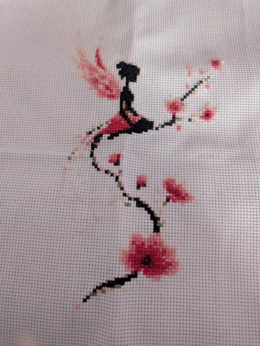 Unframed finished cross stitch - finished,
