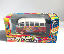 Diecast VW Campervan - Maisto Hippie Line Peace Camper  Motorised 1:25