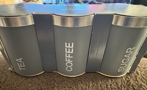 Set grey canisters tea - set,