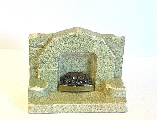Vintage dolls house fireplace - dolls,