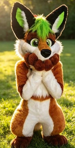 Long fur husky dog fox - fox, mascot
