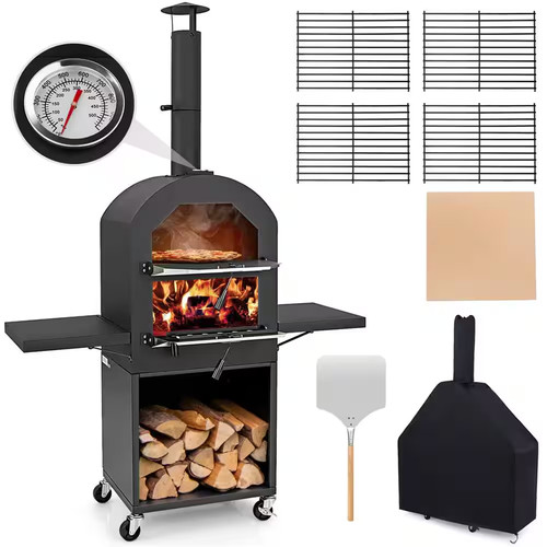 Wood fired outdoor pizza oven - wood,