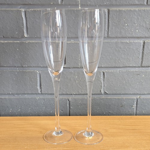 Pair vintage clear champagne - clear,