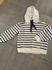 Joules Womens Sweatshirt Size 10 Cream And Navy Stripped