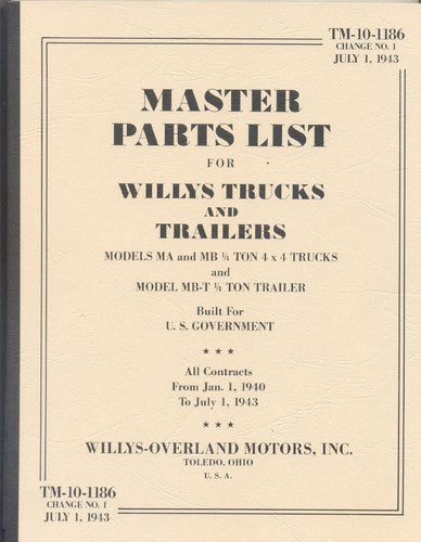 Tm10 1186 master parts - tm10-1186, list