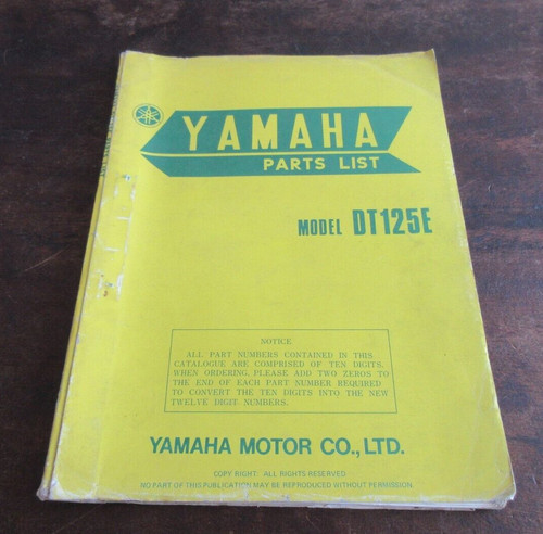 Yamaha dt125 dt125e 1977 - dt125e, oem