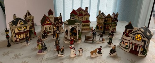 Porcelain christmas houses - christmas, &