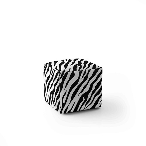 Zebra print kid pouffe - zebra,