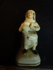 Staffordshire Fairing Woman With Jug Ale & Glass Early C1850 3.5in Tall Antique
