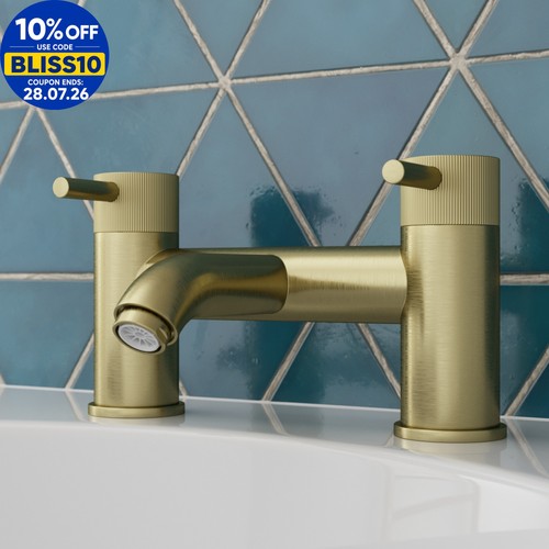 Brushed brass bath mixer - mixer, tap