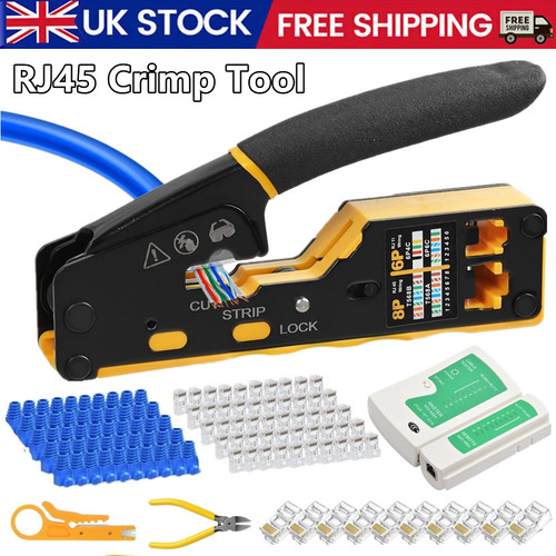 Pass through rj45 crimp - crimp, tool