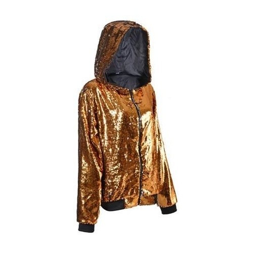 Sequin hooded jacket festival - sequin,