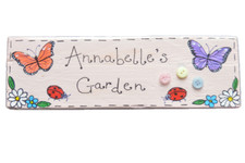 Personalised Pink Playhouse Sign, Summerhouse, Wendy House, Child, Butterfly