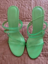 Ladies Lime Green Strappy high