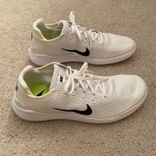 Nike Free RN Flyknit 2018 Men’s White Running Trainers UK 11 Worn Once 