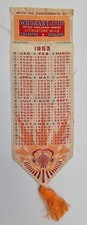 Woven silk  stevengraph bookmark W H GRANT & CO.  Coventry calendar 1953