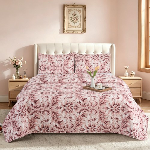 3pcs quilted patchwork - quilted,