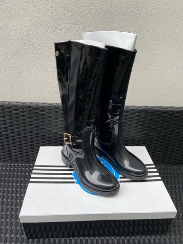 Posh wellies black patent - posh,