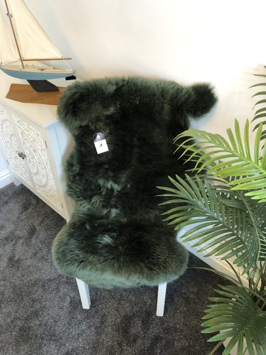 Green sheepskin woolmark - sheepskin, rug