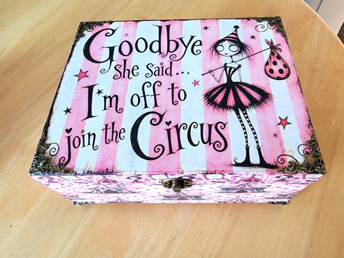 Handmade decoupage wooden box - handmade,