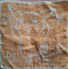 NEW Pokemon Pikachu cartoon face cloth. Peach & White 27x27cm